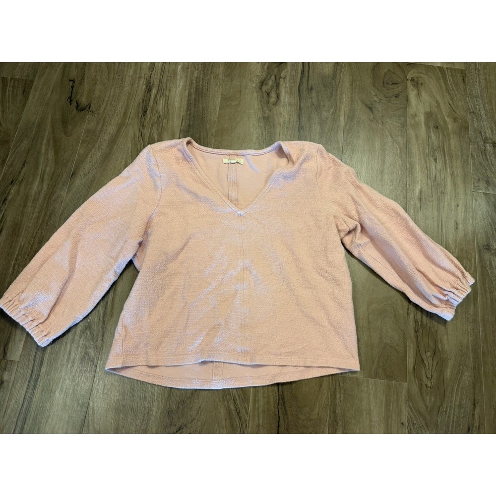 Madewell Textured Full Sleeve V-Neck Top Woman Size Large